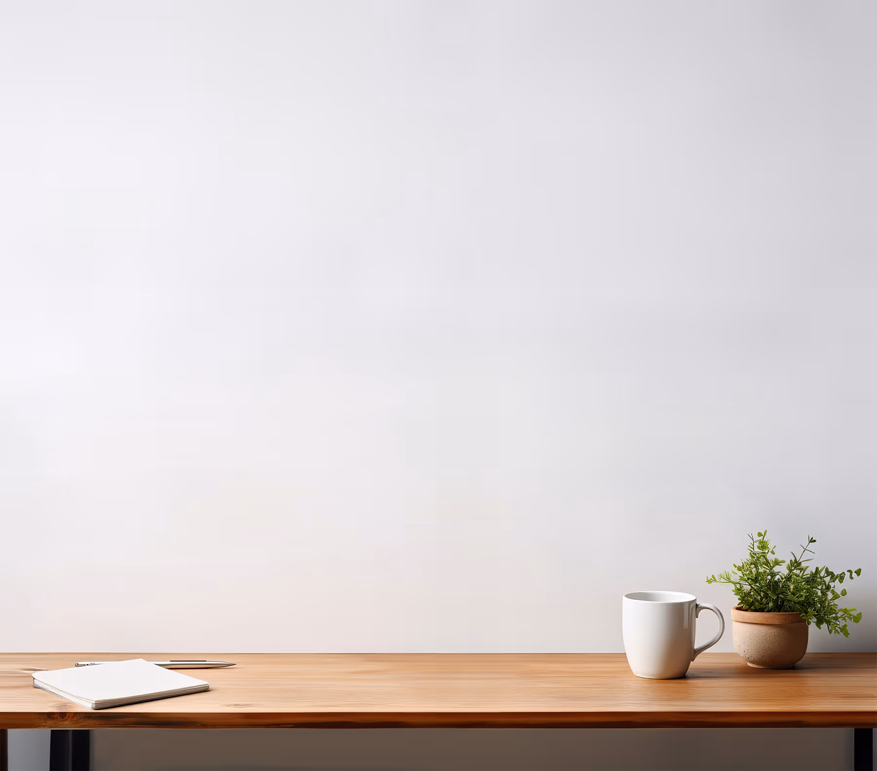 Office with cup of coffee